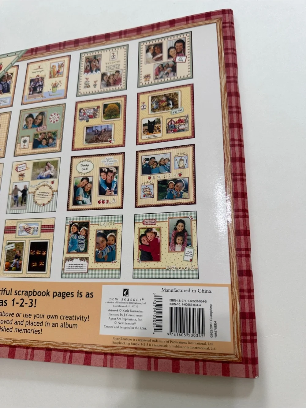 Papell Boutique Fall Scrapbooking Kit - Red Plaid & Cream Accents